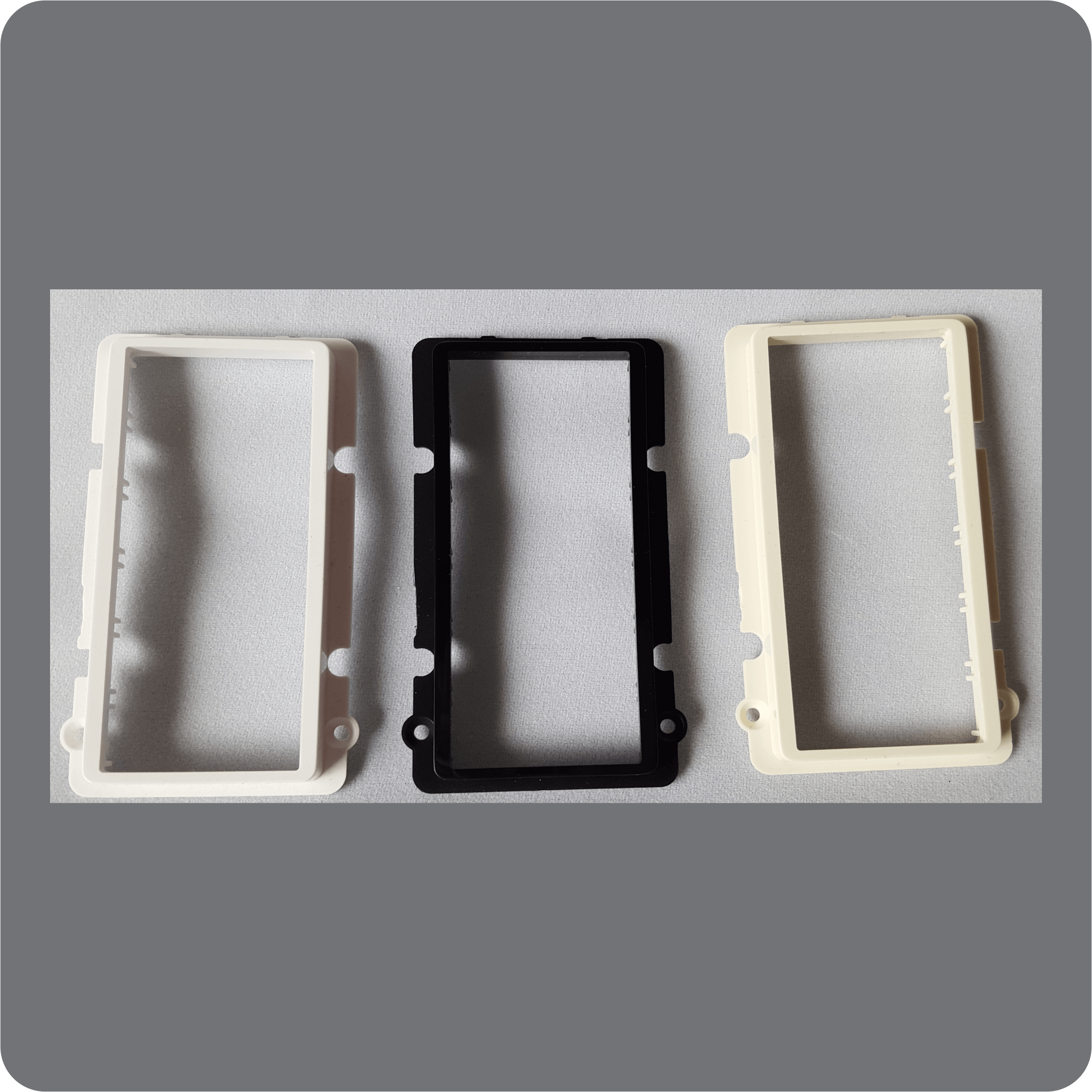 Button Holder Frames in White Ivoryand Black