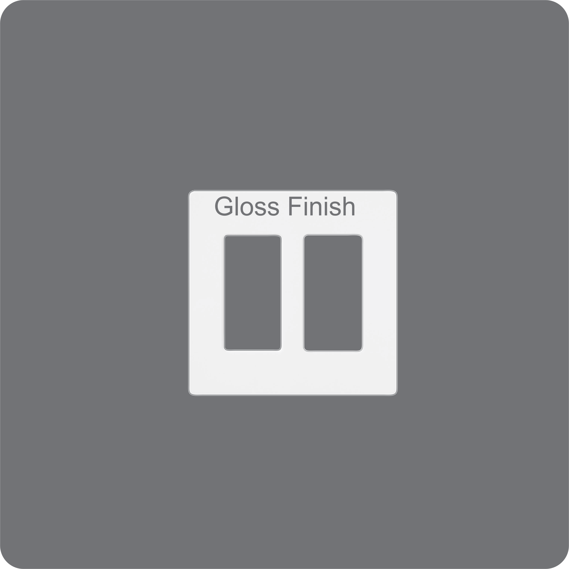 Gloss Finish Double Button Insert White Color Frame