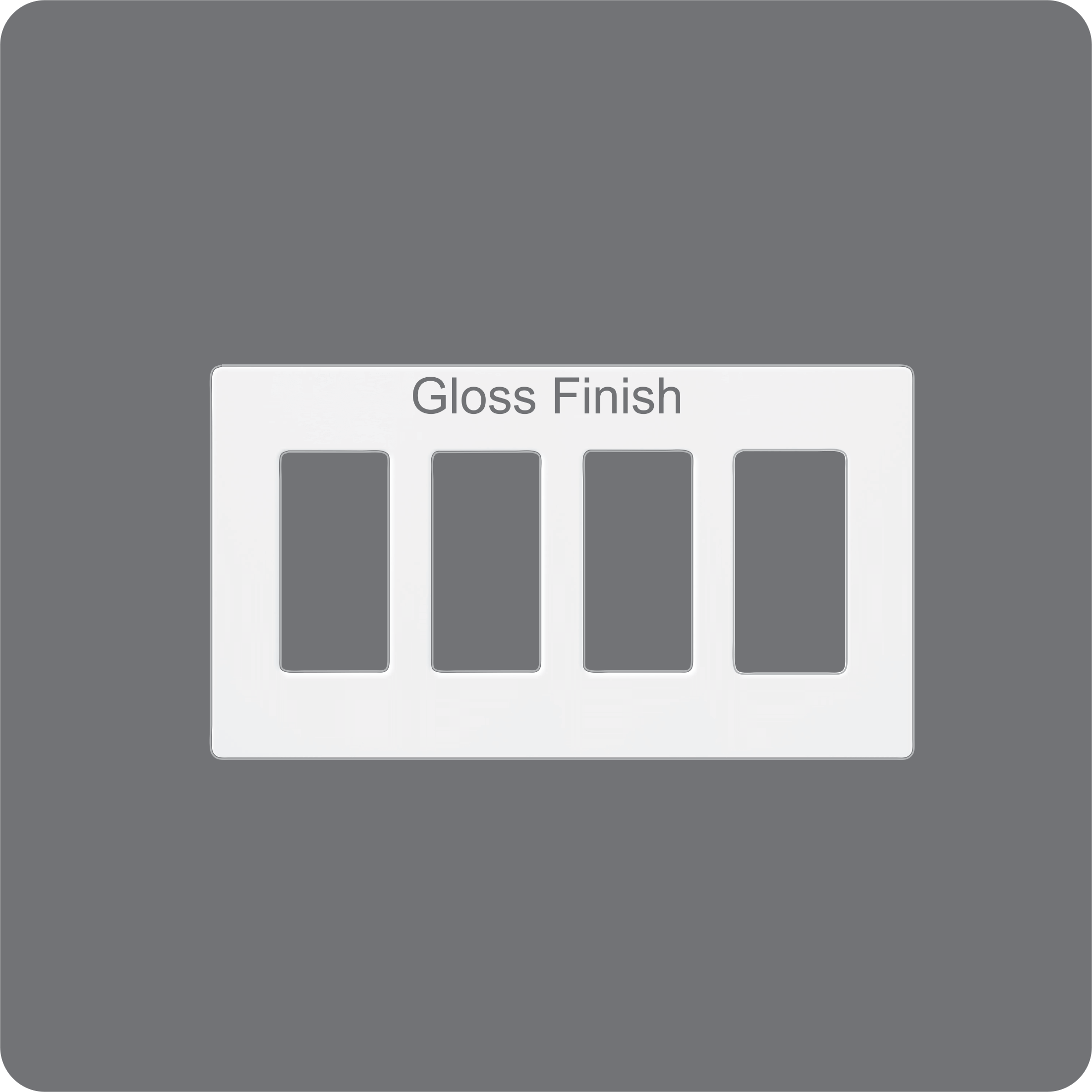Gloss Finish Four Stack Button Insert White Frame